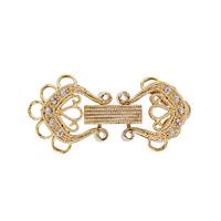 Gold Vermeil Cubic Zirconia Multi-Strand Fold Over Clasp
