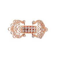 Gold Vermeil Cubic Zirconia Multi-Strand Fold Over Clasp