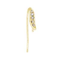 Vermeil 5 Cubic Zirconia Earwire Earring