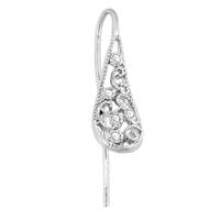 Rhodium Sterling Silver Earwire Earring (K)