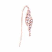 Rose Gold Vermeil 7 Cubic Zirconia Earwire Earring