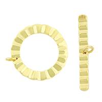 Gold Vermeil Wave 18mm Toggle Clasp