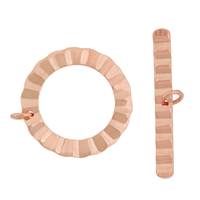 Rose Gold Vermeil 18mm Wave Toggle Clasp