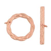 Rose Gold Vermeil 18mm Twisted Toggle Clasp