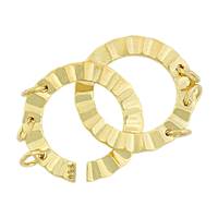 Gold Vermeil Interlock Diamond Cut Clasp