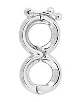 Rhodium Sterling Silver Figure 8 Enhancer