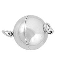 Rhodium Silver Magnetic Ball Clasp 12mm