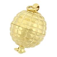 Gold Vermeil Magnetic Ball Corrugated Clasp