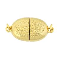 Gold Vermeil Magnetic Oval Hammer Clasp