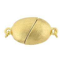 Gold Vermeil Magnetic Oval Matt Clasp