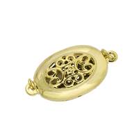 Vermeil Oval One-Touch Filigree Clasp