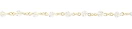 GOLD PLATED 6MM BICONE SWAROVSKI PIGTAIL CHAIN