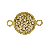14K Diamond Disc Connector