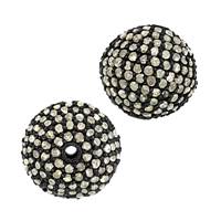 Rhodium Sterling Silver Ball Diamond Bead B-13