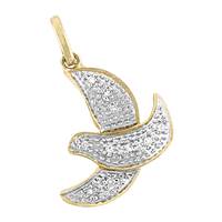 14K Diamond Dove Charms