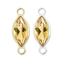14K Gold Marquise Bezel Citrine Connector