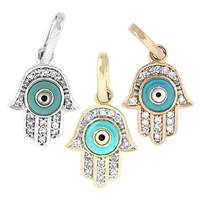 14K Diamond Evil Eye Hamsa Charms