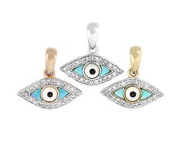 14K Diamond Evil Eye Charms (A)