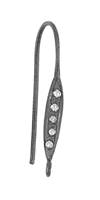 Rhodium Sterling Silver 31 Point Diamond Earwire