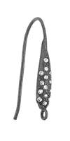 Rhodium Sterling Silver 20 Point Diamond Earwire