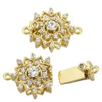 Gold Vermeil Cubic Zirconia Filigree Snow Clasp