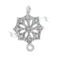 Rhodium Silver 11mm Filigree Connectors