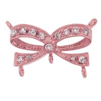 Rose Gold Vermeil Cubic Zirconia Bow Connector (C)