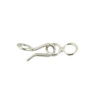 Sterling Silver Hook and Eye Clasp 13mm
