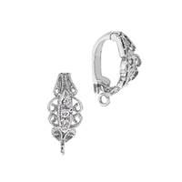 Rhodium Sterling Silver Cubic Zirconia Enhancer