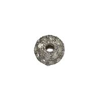 Rhodium Sterling Silver Ball Diamond Bead B-23