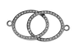 Rhodium Sterling Silver Diamond Centerpiece P-8