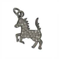 Rhodium Silver Wild Horse Wild Horse 16mm