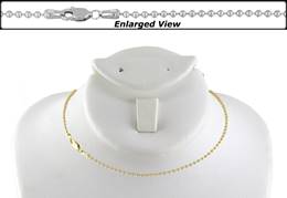 14K Ready to Wear 1.0mm Bead Chain Necklace With Lobster Clasp