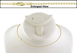 14K Ready to Wear 1.0mm Bead Chain Necklace With Lobster Clasp