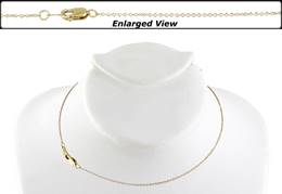 14K Ready to Wear 1.2mm Round Cable Chain Necklace With Lobster Clasp