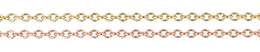 14K Gold Chain 1.5mm Width Oval Cable Chain