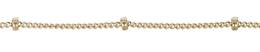 14K Gold Chain 1.9mm Width 1.9mm Ball Curb Satellite Chain