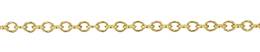18K Gold 1.2mm Width Round Cable Chain