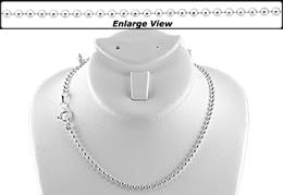 Sterling Silver Ball 2.0mm Chain Necklace