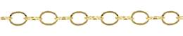 4mm Width Flat Oval Cable Gold Filled Chain