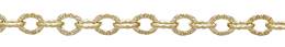 2.6mm Width Knurl Oval Cable Gold Filled Chain