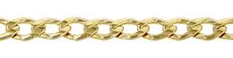 3.3mm Width Faceted Curb Link Cable Gold Filled Chain