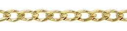 2.7mm Width Faceted Curb Link Cable Gold Filled Chain