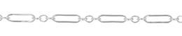 3mm Width Sterling Silver Long And Short Cable Chain