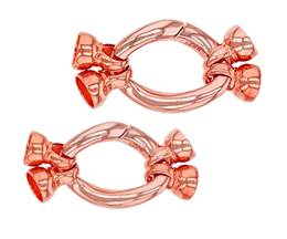 Rose Gold Vermeil Twisted Oval Trigger Clasp