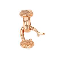 Rose Gold Vermeil Corrugated End Hook Clasp