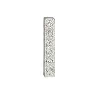 Rhodium Plated Sterling Silver Cubic Zirconia 12mm Dividers