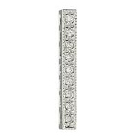 Rhodium Plated Sterling  Silver Cubic Zirconia 17mm Dividers