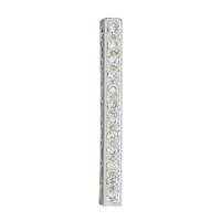 Rhodium Plated Sterling  Silver Cubic Zirconia 20mm Dividers