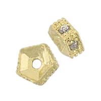 Vermeil 4mm Cubic Zirconia Star Bead